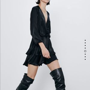 Zara ruffled mini dress